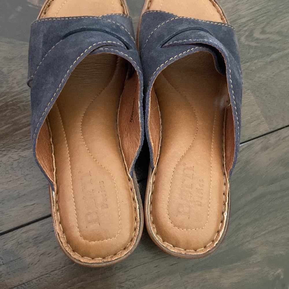 Born Teayo Basic Navy Indigo Distressed Leather F… - image 7